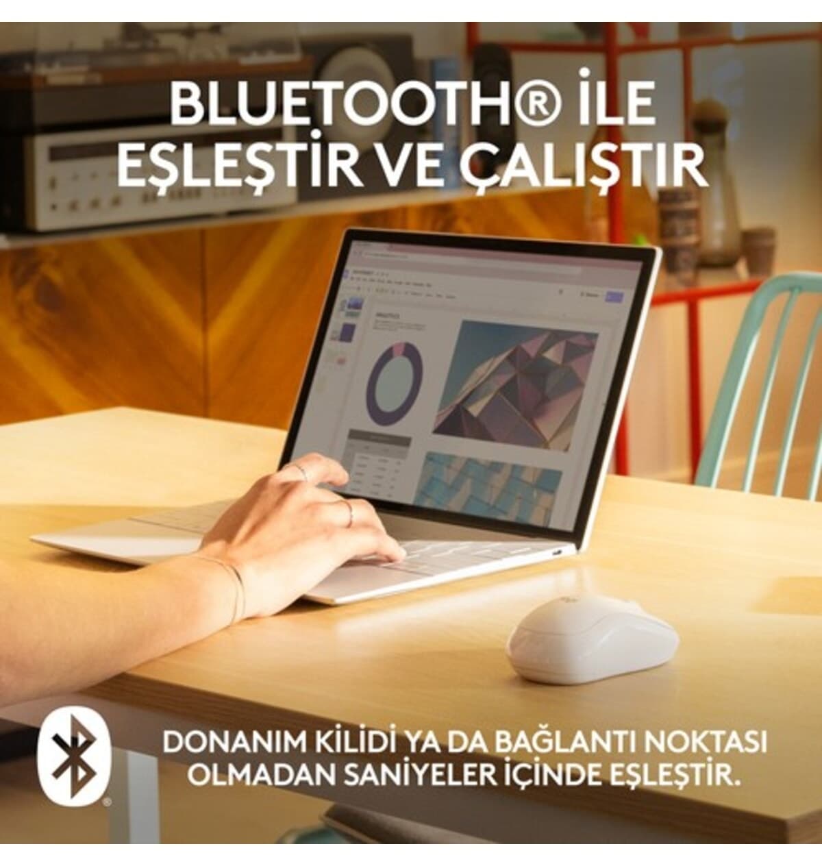 ماوس بیسیم Logitech بلوتوثی بیصدا کامپکت سفید مدل M240 910-007120 ماوس بیسیم Logitech بلوتوثی بیصدا کامپکت سفید مدل M240 910-007120