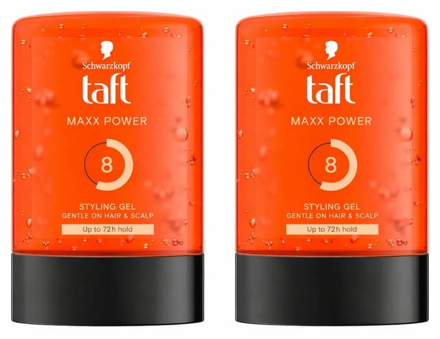 ژل حالتدهنده مو Taft Maxx Power سفتی ۸ نگهدارندگی ۷۲ ساعته 2x300ml ژل حالتدهنده مو Taft Maxx Power سفتی ۸ نگهدارندگی ۷۲ ساعته 2x300ml
