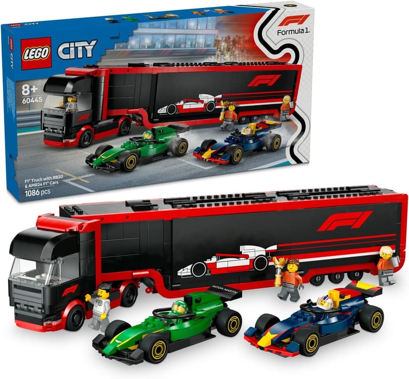 لگو City کامیون F1 با ماشینهای RB20 و AMR24 مدل 60445 لگو City کامیون F1 با ماشینهای RB20 و AMR24 مدل 60445