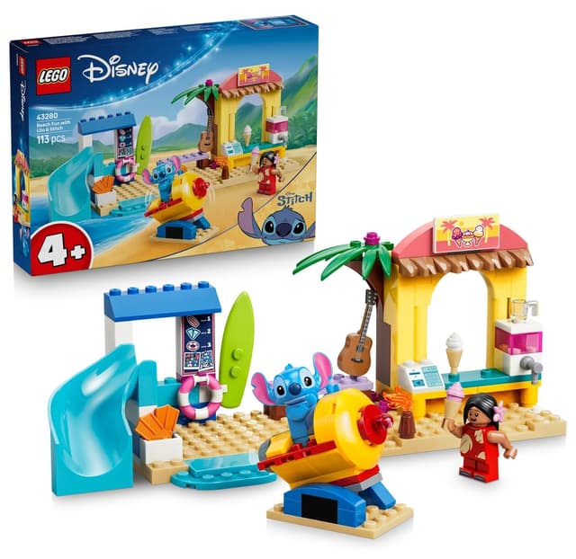 لگو 43280 Disney Lilo ve Stiç برای کودکان 4+ سال، سرگرمی ساحلی، 113 قطعه لگو 43280 Disney Lilo ve Stiç برای کودکان 4+ سال، سرگرمی ساحلی، 113 قطعه