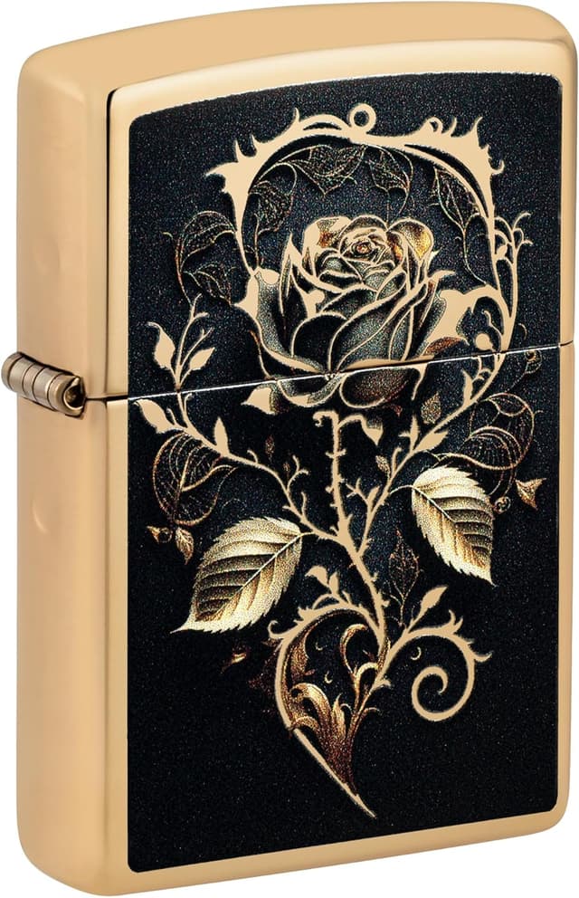 فندک Zippo ضدباد قابل پرشدن برنجی رز طلایی با جعبه هدیه فندک Zippo ضدباد قابل پرشدن برنجی رز طلایی با جعبه هدیه