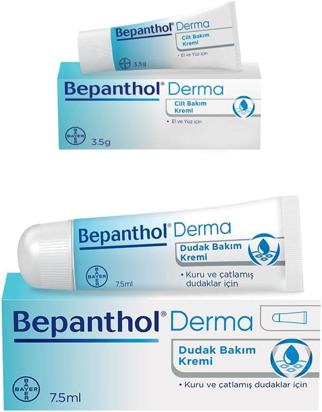 کرم لب Bepanthol 7.5 ml به همراه 3 عدد کرم مراقبت پوست 3.5 g کرم لب Bepanthol 7.5 ml به همراه 3 عدد کرم مراقبت پوست 3.5 g