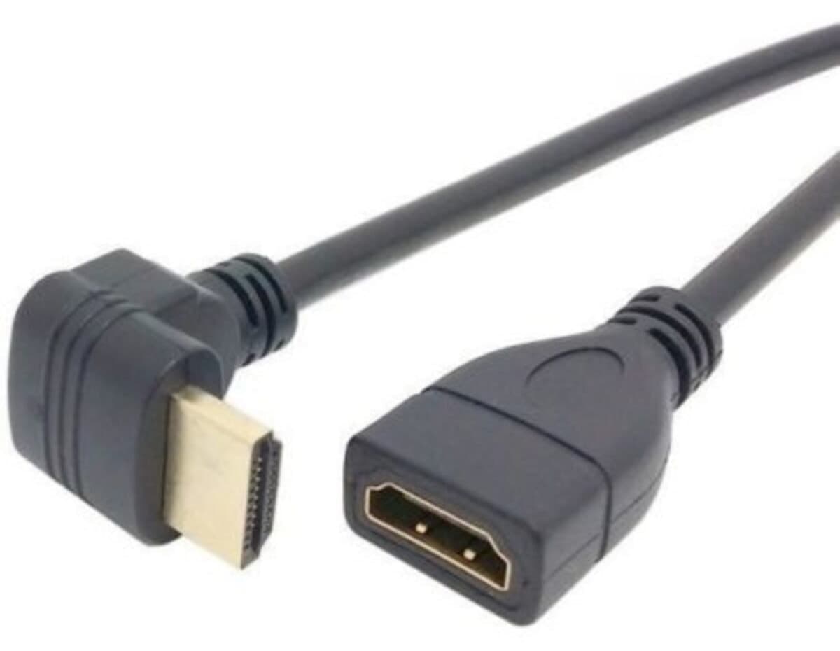 کابل افزایش HDMI مردانه Alfais زانویی 90 درجه 0.5 متری مدل Al-4666 کابل افزایش HDMI مردانه Alfais زانویی 90 درجه 0.5 متری مدل Al-4666