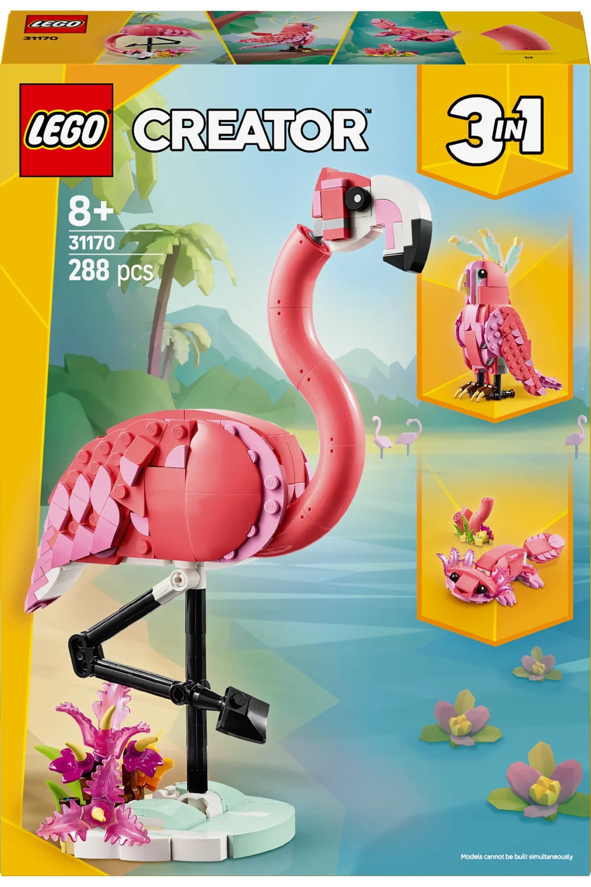 لگو Creator 3 در 1 حیوانات وحشی فلامینگوی صورتی مدل 31170 لگو Creator 3 در 1 حیوانات وحشی فلامینگوی صورتی مدل 31170