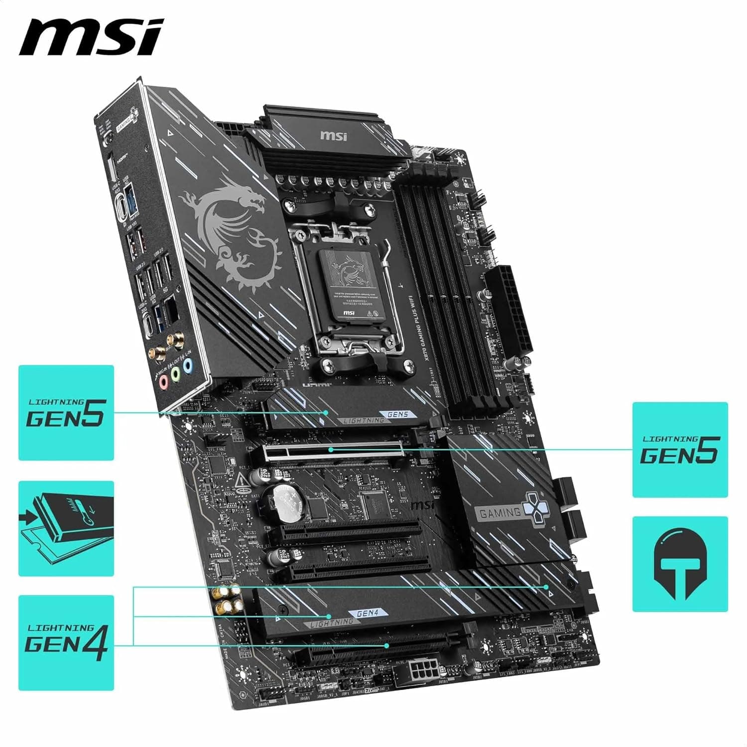 مادربرد MSI ATX برای پردازندههای AMD Ryzen مدل X870 Gaming Plus WiFi مادربرد MSI ATX برای پردازندههای AMD Ryzen مدل X870 Gaming Plus WiFi