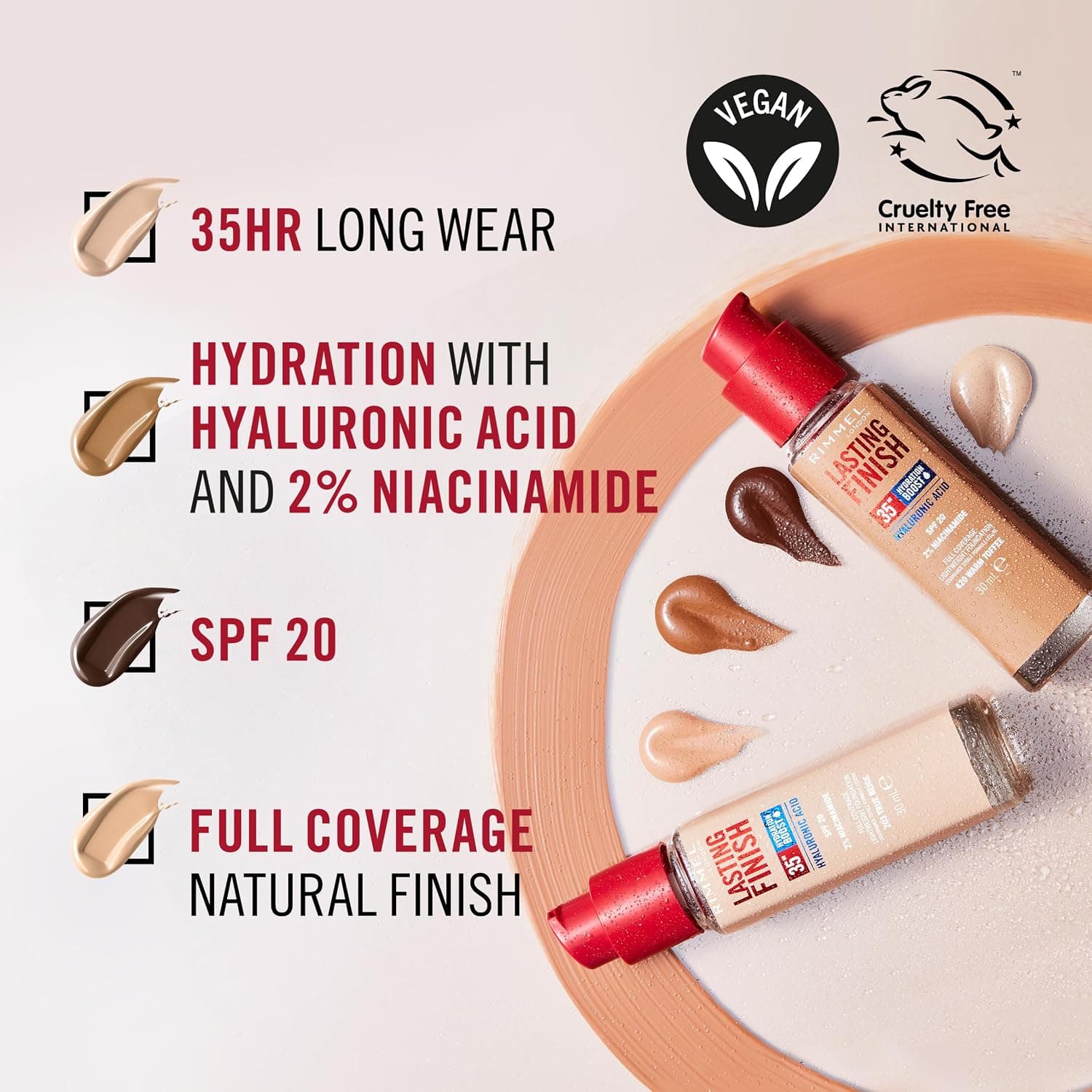کرمپودر Rimmel LASTING FINISH مرطوبکننده SPF20 رنگ #050-Fair Porcelain مدل 30 ml کرمپودر Rimmel LASTING FINISH مرطوبکننده SPF20 رنگ #050-Fair Porcelain مدل 30 ml