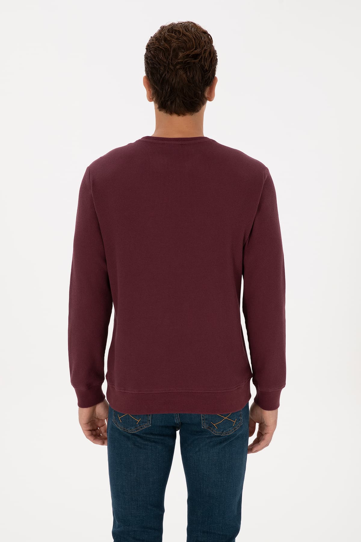 سوئیشرت مردانه U.S. Polo Assn. فیت معمولی یقه گرد بوردو مدل 50316390-VR177 سوئیشرت مردانه U.S. Polo Assn. فیت معمولی یقه گرد بوردو مدل 50316390-VR177