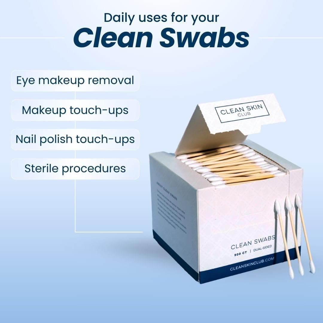 گوشپاککن CLEAN SKIN CLUB با نوک یکطرفه، 2 بسته 1000 عددی گوشپاککن CLEAN SKIN CLUB با نوک یکطرفه، 2 بسته 1000 عددی