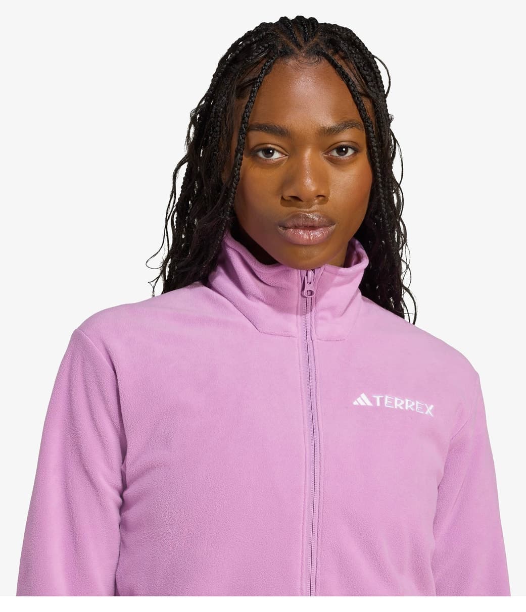 ژاکت پلار زنانه adidas Multi Essentials Full Zip بنفش پیادهروی ژاکت پلار زنانه adidas Multi Essentials Full Zip بنفش پیادهروی
