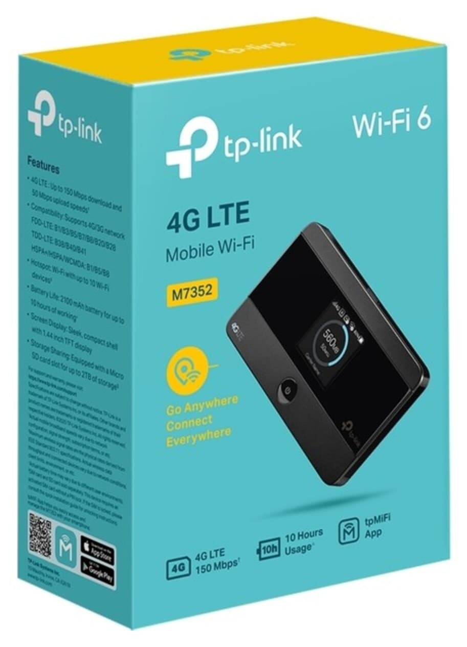 مودم 4G LTE همراه Tp-Link دارای Wi-Fi 6 مدل M7352 مودم 4G LTE همراه Tp-Link دارای Wi-Fi 6 مدل M7352