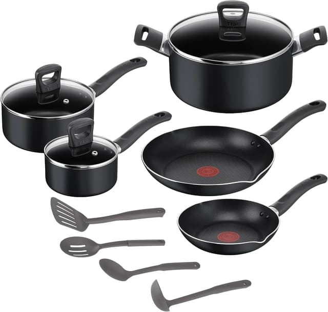 سرویس پختوپز 12 تکه Tefal مشکی Simply Cook سرویس پختوپز 12 تکه Tefal مشکی Simply Cook