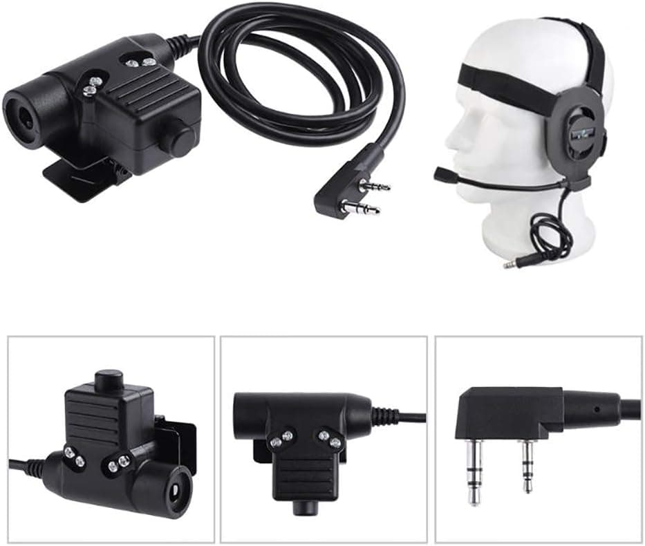آداپتور نظامی AngelReally برای رادیو Kenwood/Baofeng با PTT، 2 پین 7,0 mm مدل U94 آداپتور نظامی AngelReally برای رادیو Kenwood/Baofeng با PTT، 2 پین 7,0 mm مدل U94