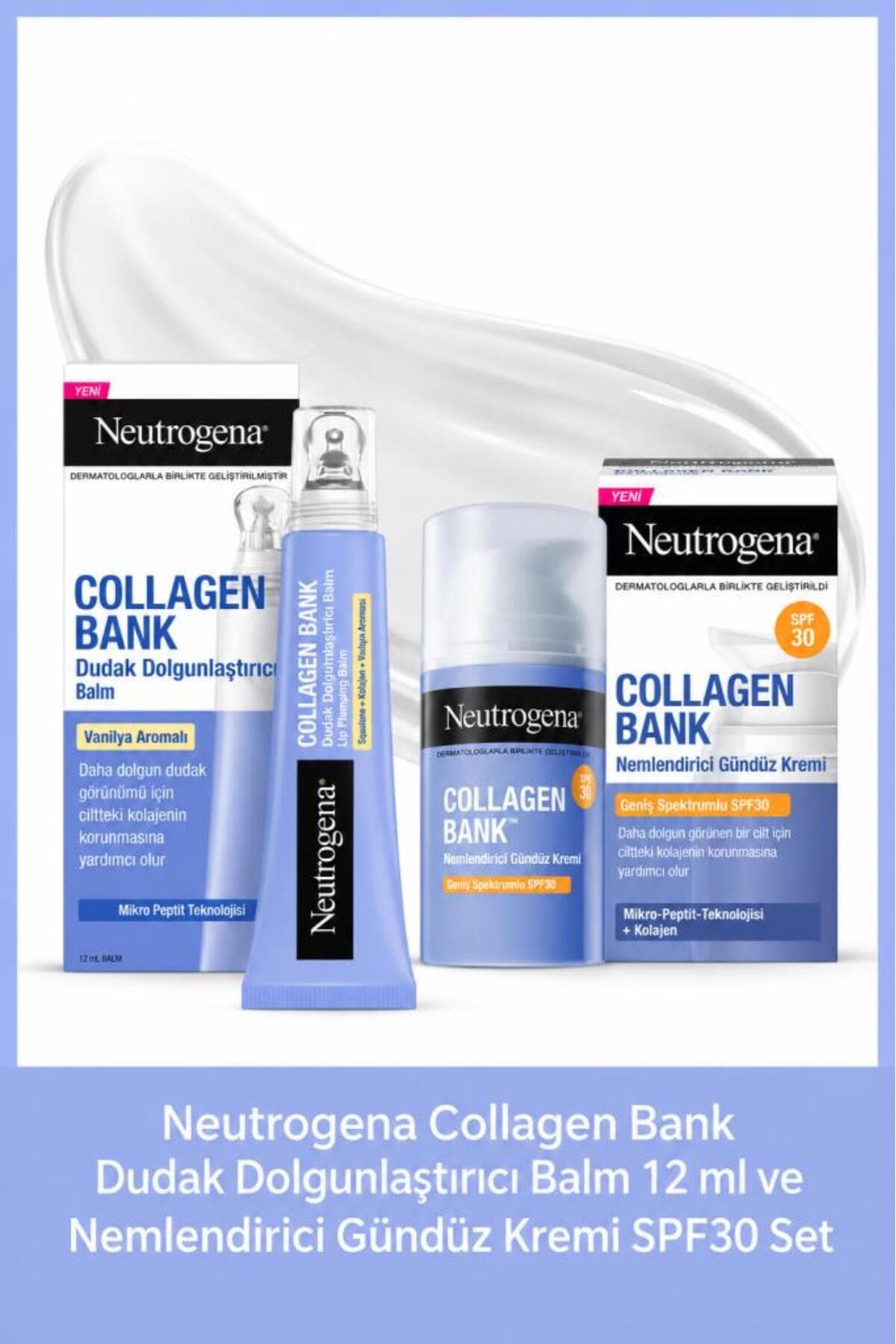 بالم لب حجمدهنده Neutrogena Collagen Bank 12ml و کرم روز مرطوبکننده SPF30 50ml بالم لب حجمدهنده Neutrogena Collagen Bank 12ml و کرم روز مرطوبکننده SPF30 50ml