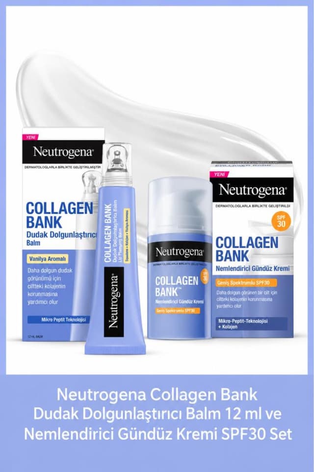بالم لب حجمدهنده Neutrogena Collagen Bank 12ml و کرم روز مرطوبکننده SPF30 50ml بالم لب حجمدهنده Neutrogena Collagen Bank 12ml و کرم روز مرطوبکننده SPF30 50ml