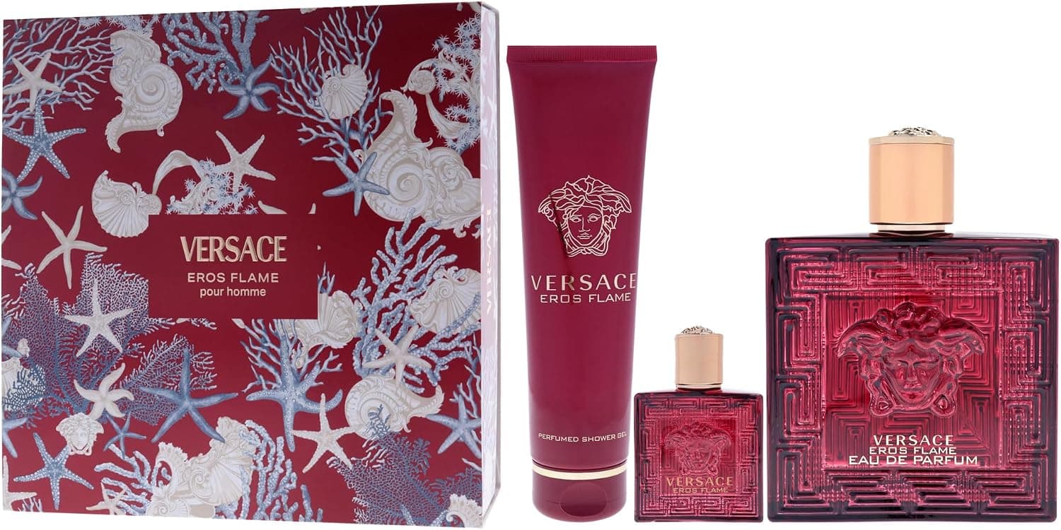 ادکلن مردانه Versace Eros Flame EDP 100ml به همراه ژل حمام 150ml و EDP 5ml ادکلن مردانه Versace Eros Flame EDP 100ml به همراه ژل حمام 150ml و EDP 5ml