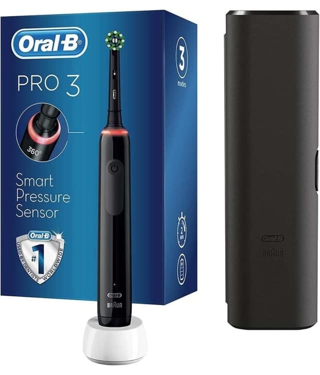 مسواک شارژی Oral-B Pro3-3500 مشکی با کیف مسافرتی مسواک شارژی Oral-B Pro3-3500 مشکی با کیف مسافرتی