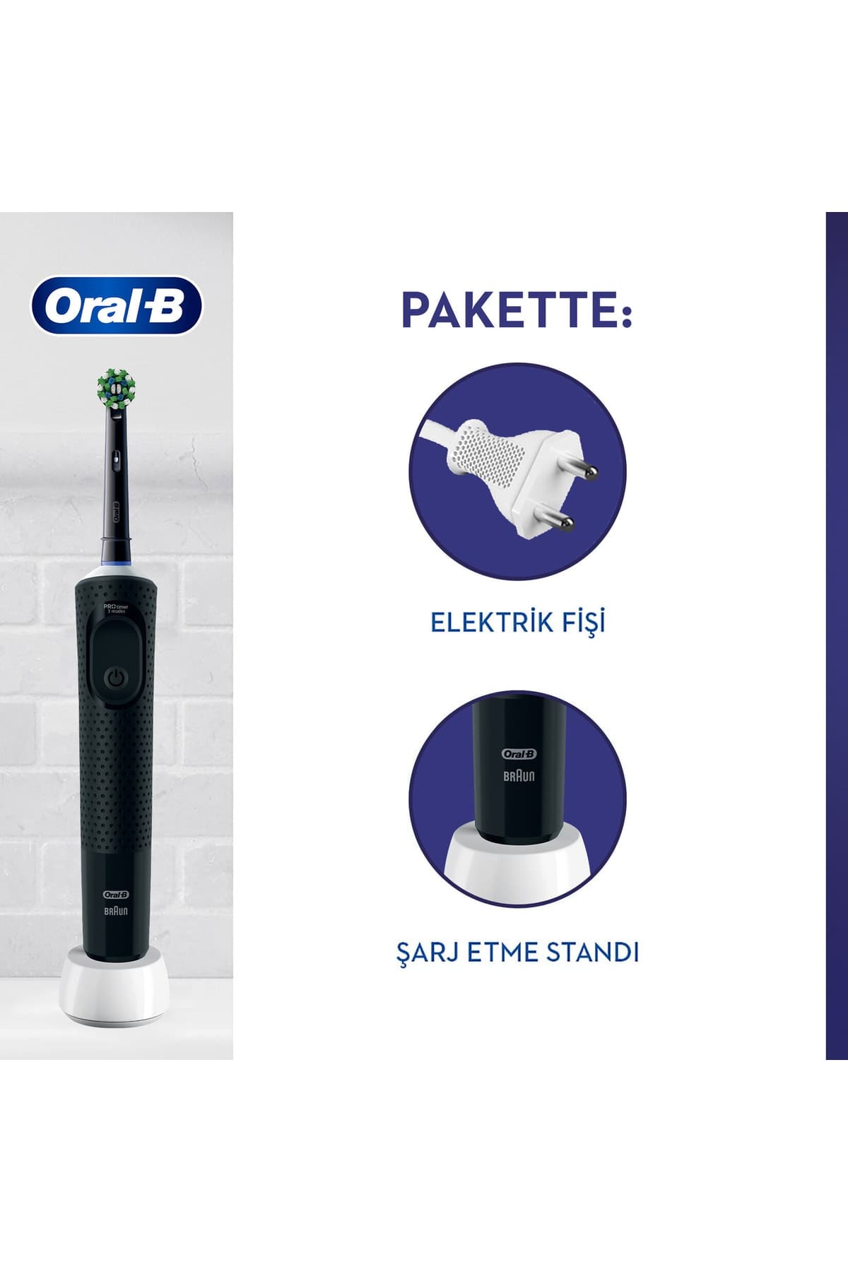 مسواک برقی Oral-B شارژی مشکی مدل Vitality Pro مسواک برقی Oral-B شارژی مشکی مدل Vitality Pro