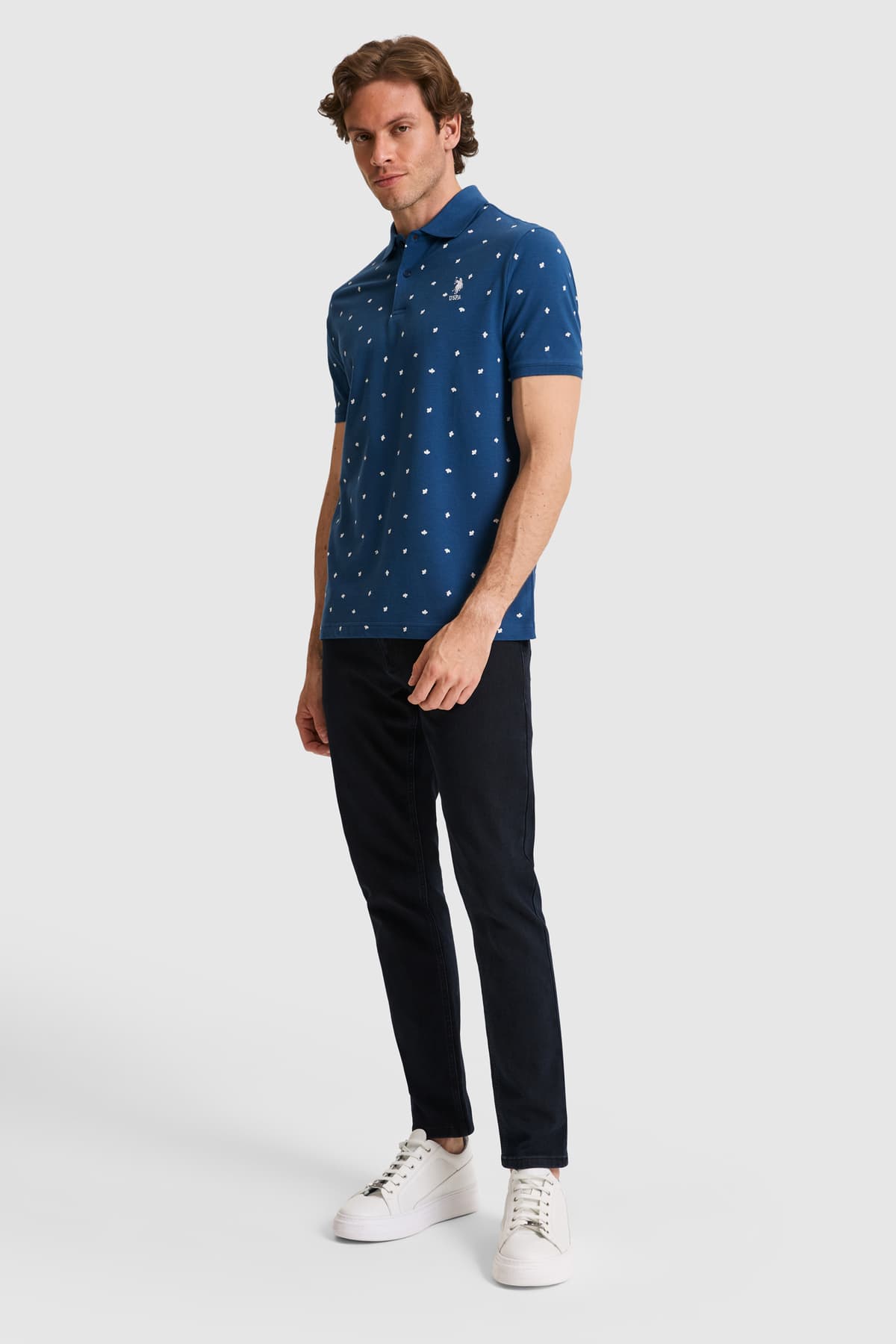 تیشرت مردانه U.S. Polo Assn. فیت معمولی یقه پولو سرمهای روشن مدل 50327004-VR059 تیشرت مردانه U.S. Polo Assn. فیت معمولی یقه پولو سرمهای روشن مدل 50327004-VR059