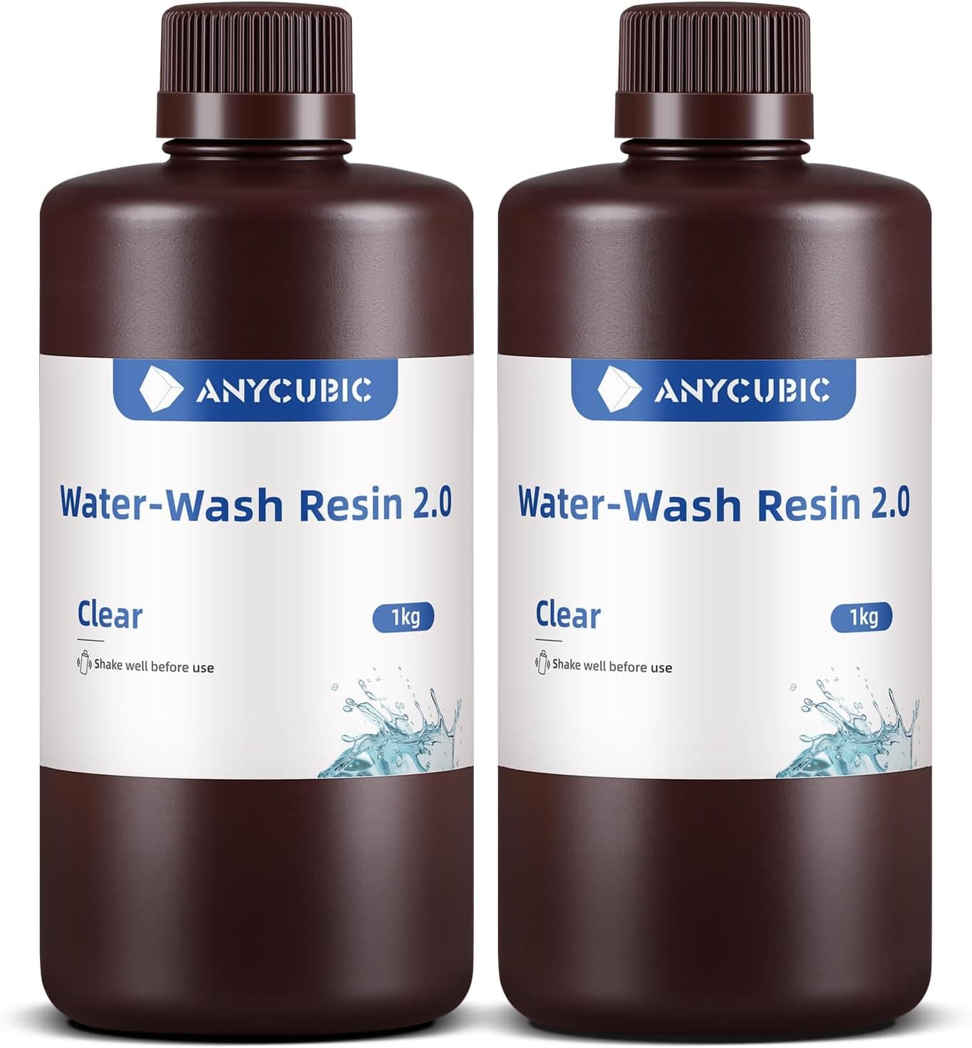 رزین پرینتر سه بعدی ANYCUBIC قابل شستشو با آب 405nm شفاف 2000g رزین پرینتر سه بعدی ANYCUBIC قابل شستشو با آب 405nm شفاف 2000g
