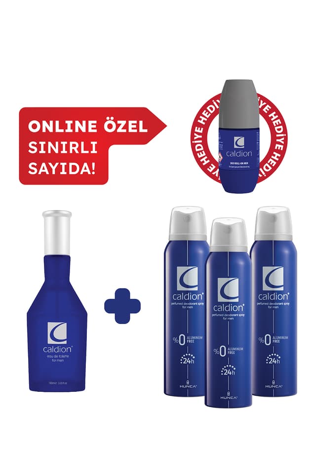 ست عطر و دئودورانت مردانه Caldion Classic ادو تویلت 100 ml و دئودورانت 3*150 ml با رولآن هدیه ست عطر و دئودورانت مردانه Caldion Classic ادو تویلت 100 ml و دئودورانت 3*150 ml با رولآن هدیه