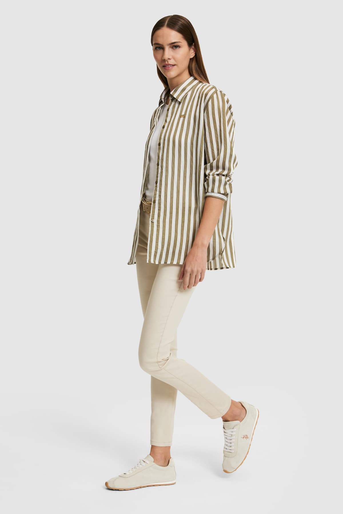 پیراهن زنانه U.S. Polo Assn. آستین بلند راهراه خاکی مدل 50324736-VR027 پیراهن زنانه U.S. Polo Assn. آستین بلند راهراه خاکی مدل 50324736-VR027