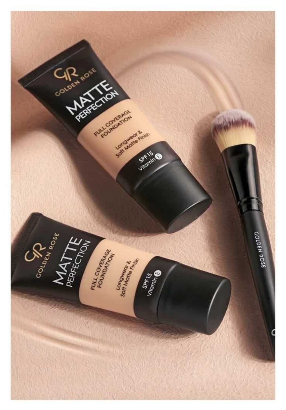 فوندیشن Golden Rose Matte Perfection طبیعی 01 عصاره بید روغن هسته انگور 35ml فوندیشن Golden Rose Matte Perfection طبیعی 01 عصاره بید روغن هسته انگور 35ml