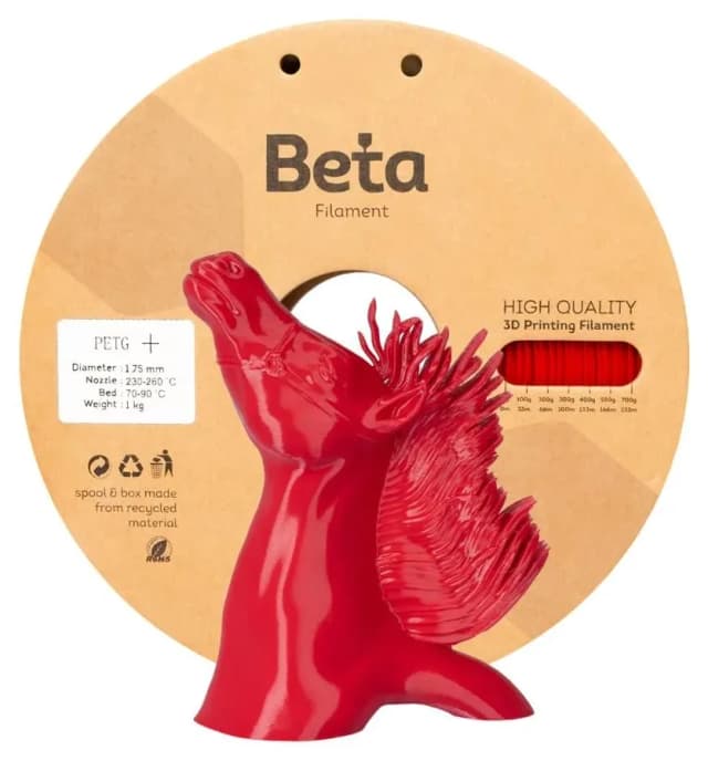 فیلامنت Beta Filament PETG+ قرمز فیلامنت Beta Filament PETG+ قرمز