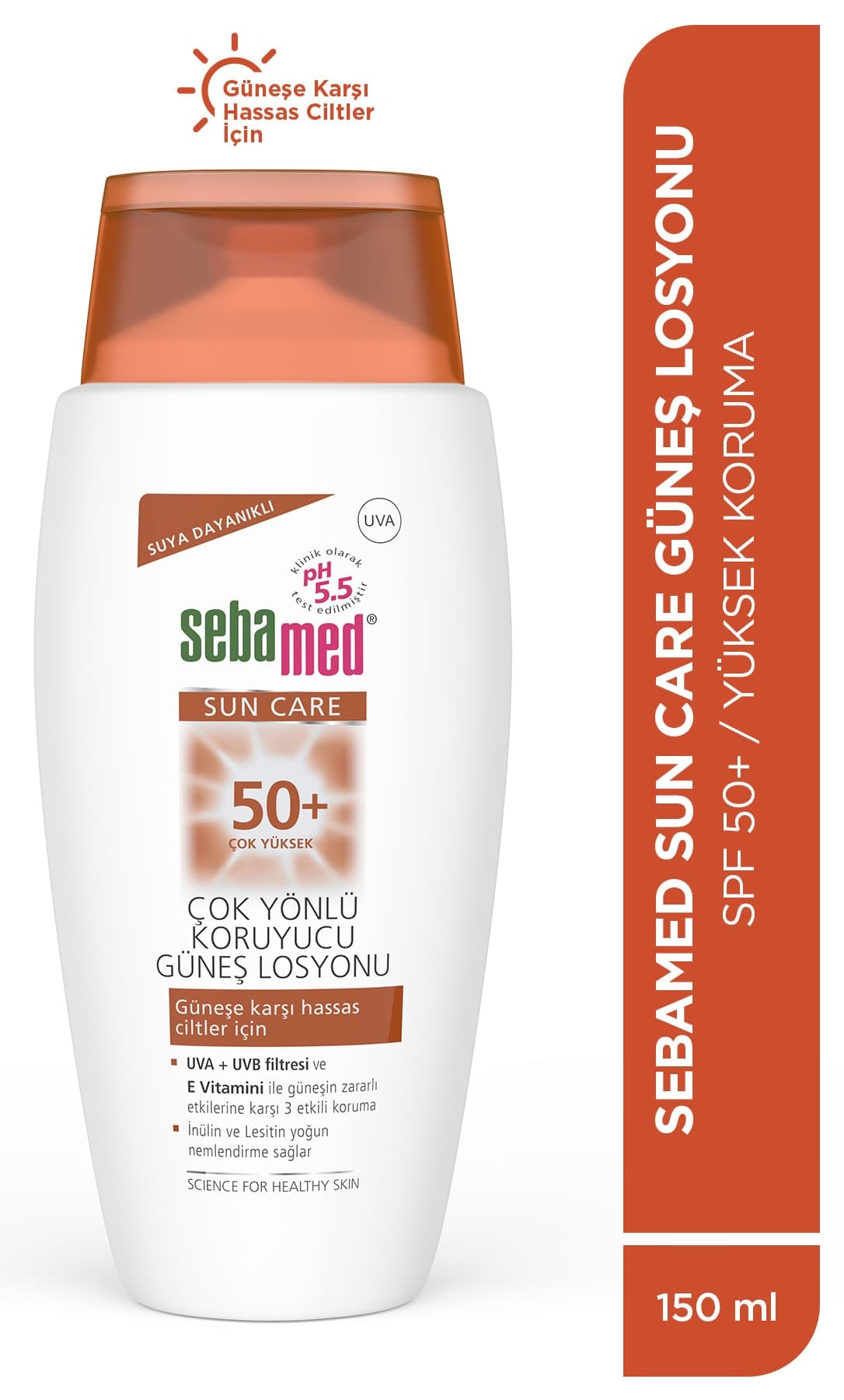 لوسیون ضد آفتاب Sebamed SPF 50+ با ویتامین E مناسب صورت و بدن 150 ml لوسیون ضد آفتاب Sebamed SPF 50+ با ویتامین E مناسب صورت و بدن 150 ml