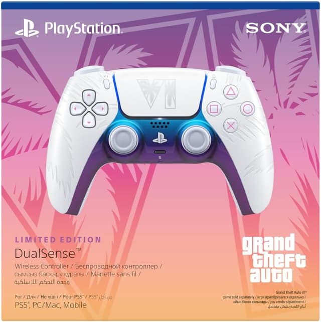 دسته بازی بیسیم PlayStation 5 DualSense سفید نسخه ویژه GTA VI ورژن امارات دسته بازی بیسیم PlayStation 5 DualSense سفید نسخه ویژه GTA VI ورژن امارات