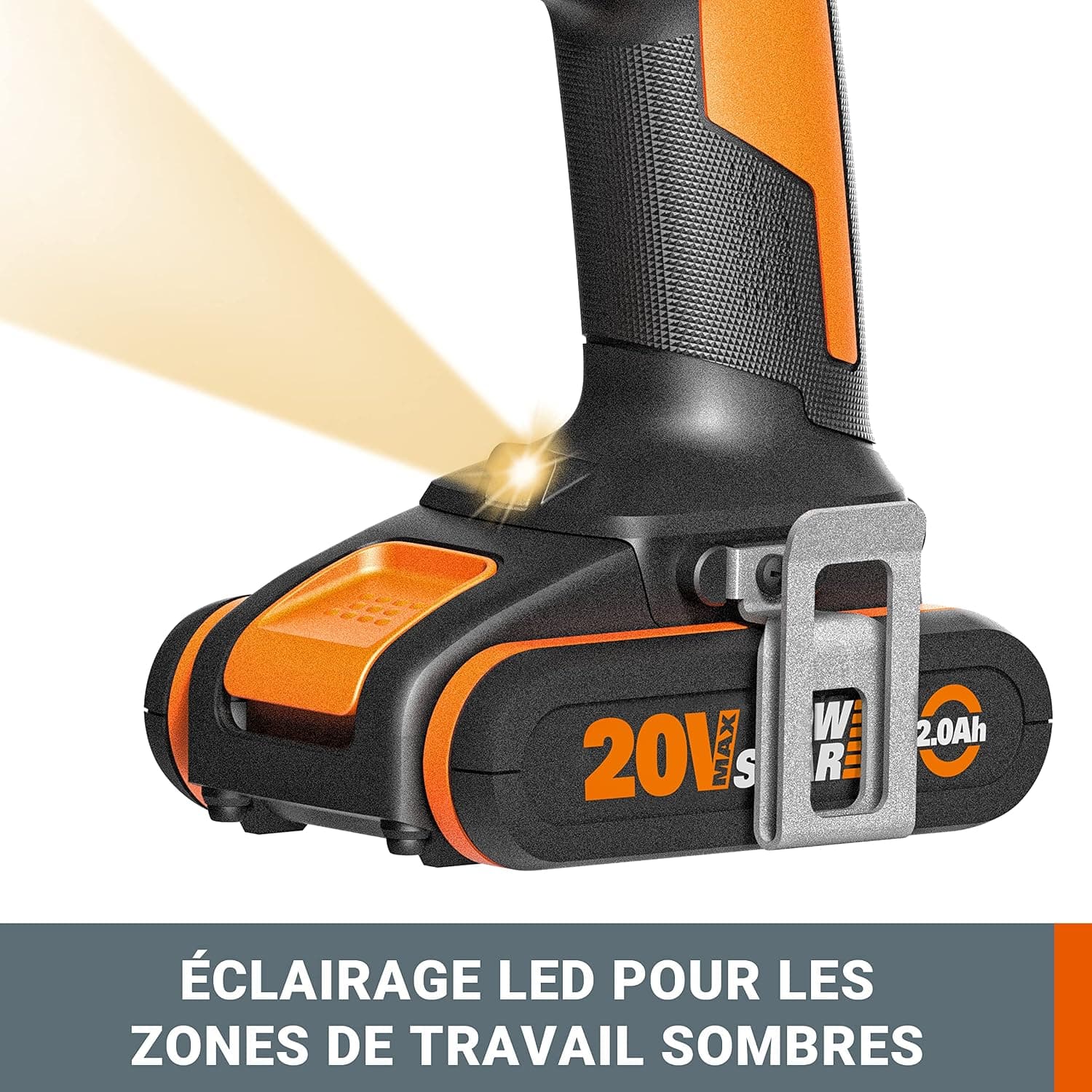 دریل شارژی ضربهای WORX با دو باتری Li-ion 20V/2.0Ah مدل WX370.1 دریل شارژی ضربهای WORX با دو باتری Li-ion 20V/2.0Ah مدل WX370.1