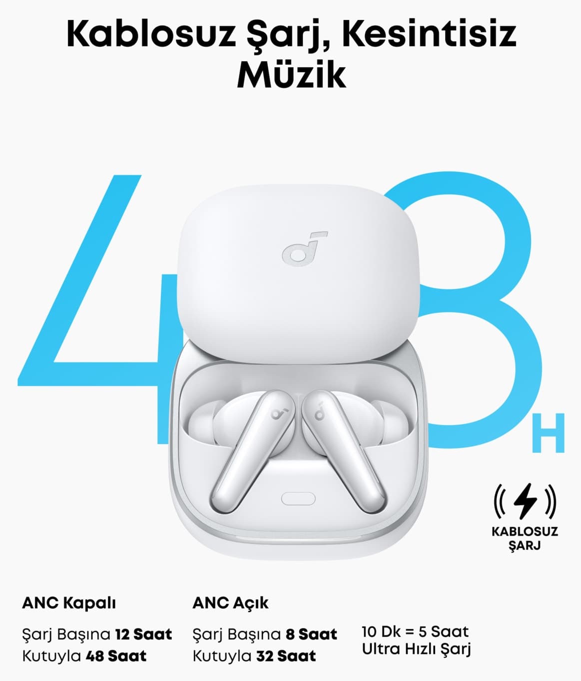 ایرفون بلوتوثی Anker Soundcore Liberty 5 حذف نویز لحظهای سفید مدل A3957 ایرفون بلوتوثی Anker Soundcore Liberty 5 حذف نویز لحظهای سفید مدل A3957