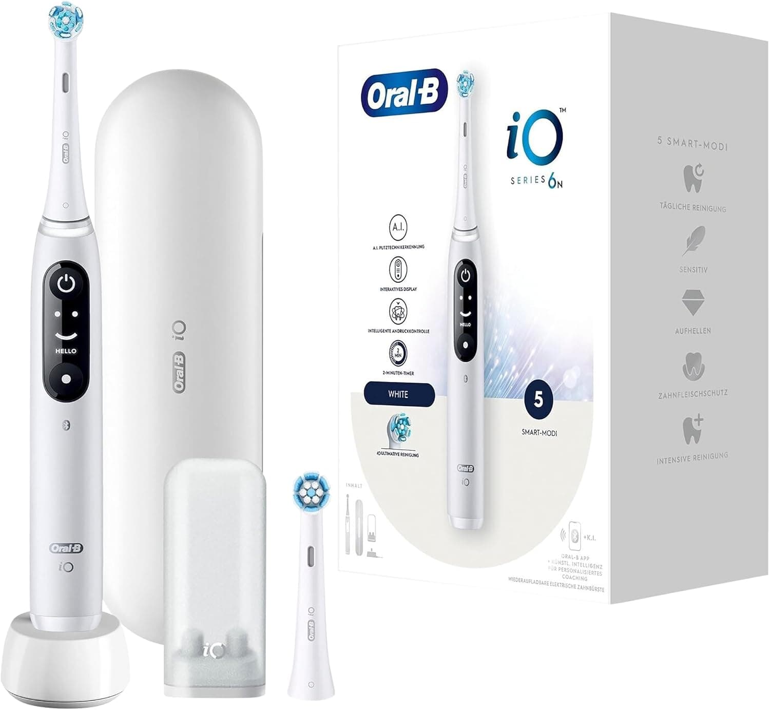 مسواک برقی Oral-B سری iO 6 سفید مدل JAS22 مسواک برقی Oral-B سری iO 6 سفید مدل JAS22