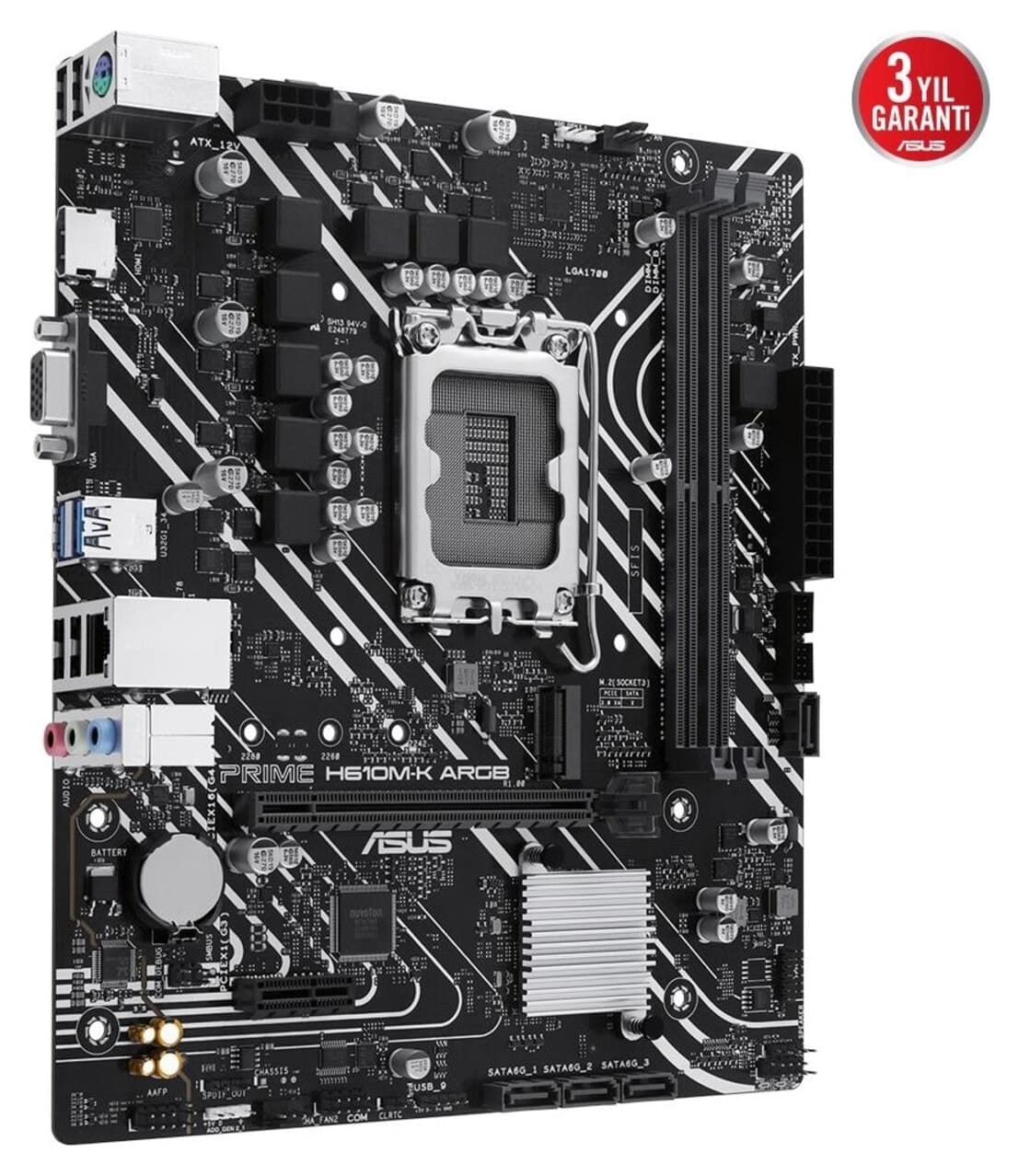 مادربرد ASUS PRIME H610M-K با DDR5 VGA GLan mATX HDMI M2 USB3 RGB 1700p مادربرد ASUS PRIME H610M-K با DDR5 VGA GLan mATX HDMI M2 USB3 RGB 1700p