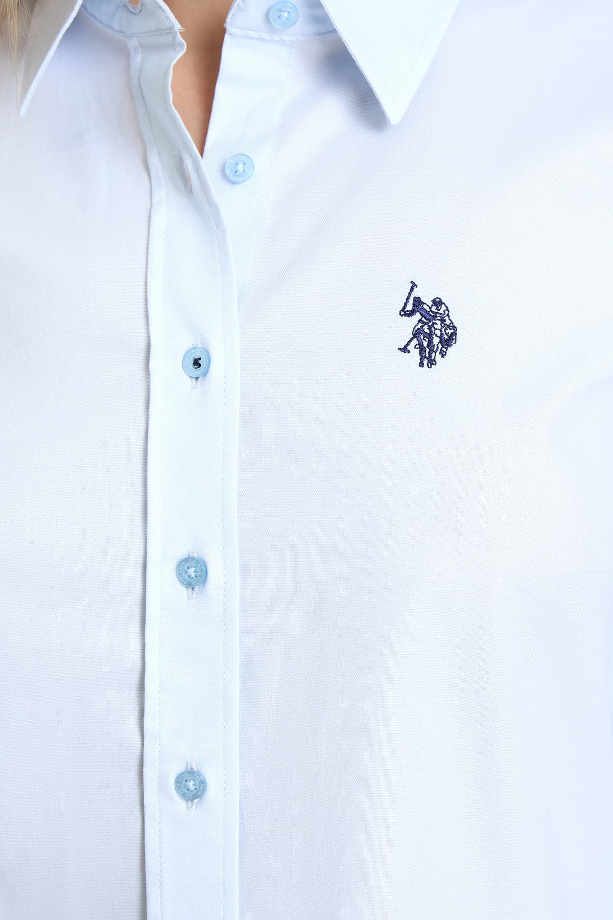 پیراهن زنانه U.S. Polo Assn. آبی روشن آستین بلند Basic مدل 50325479-VR003 پیراهن زنانه U.S. Polo Assn. آبی روشن آستین بلند Basic مدل 50325479-VR003