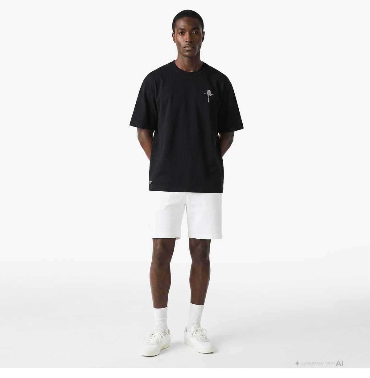 تیشرت مردانه Lacoste فیت گشاد یقه گرد مشکی تیشرت مردانه Lacoste فیت گشاد یقه گرد مشکی