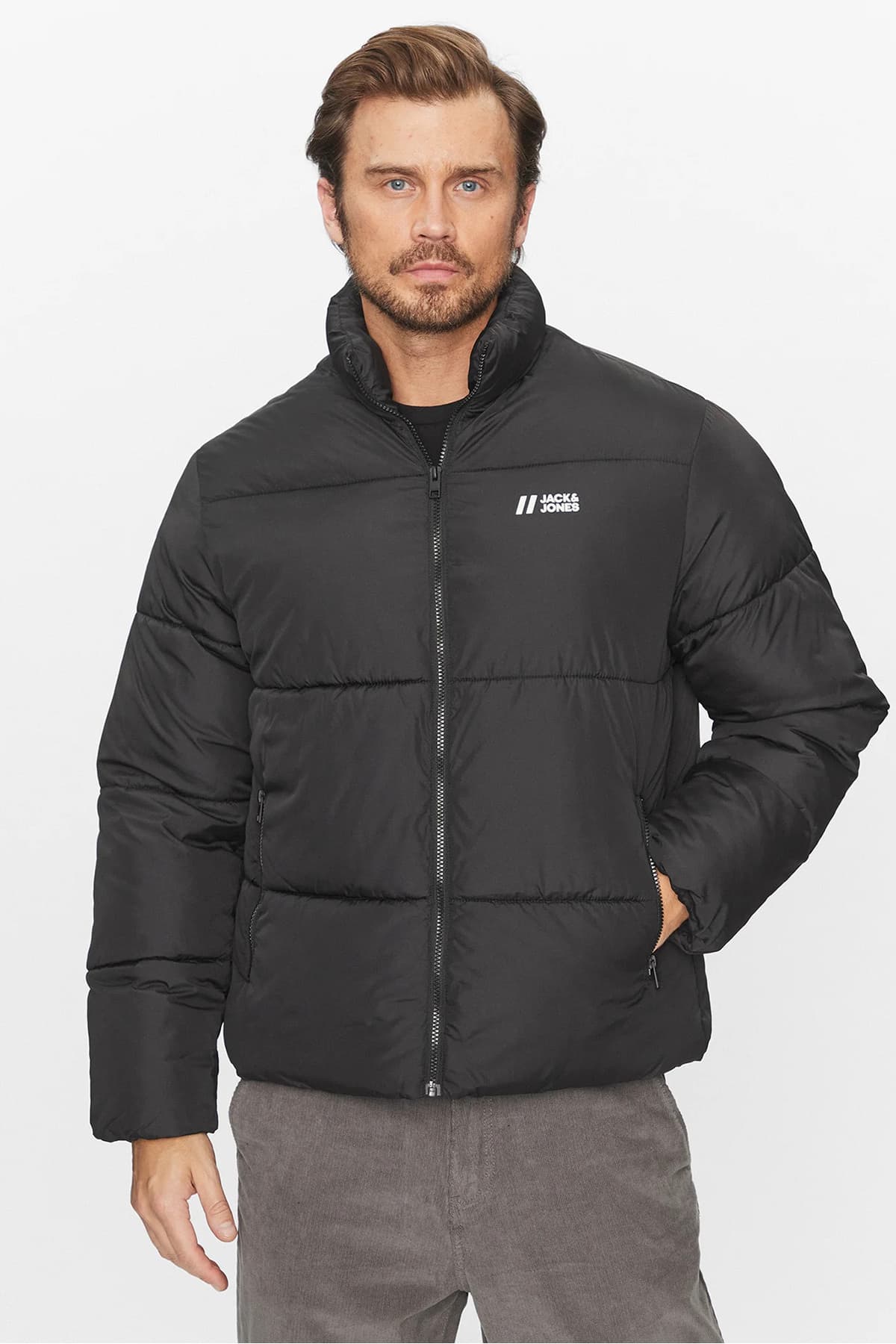 کاپشن پافر مردانه Jack & Jones یقه ایستاده Jjmax مشکی مدل 12238745 کاپشن پافر مردانه Jack & Jones یقه ایستاده Jjmax مشکی مدل 12238745