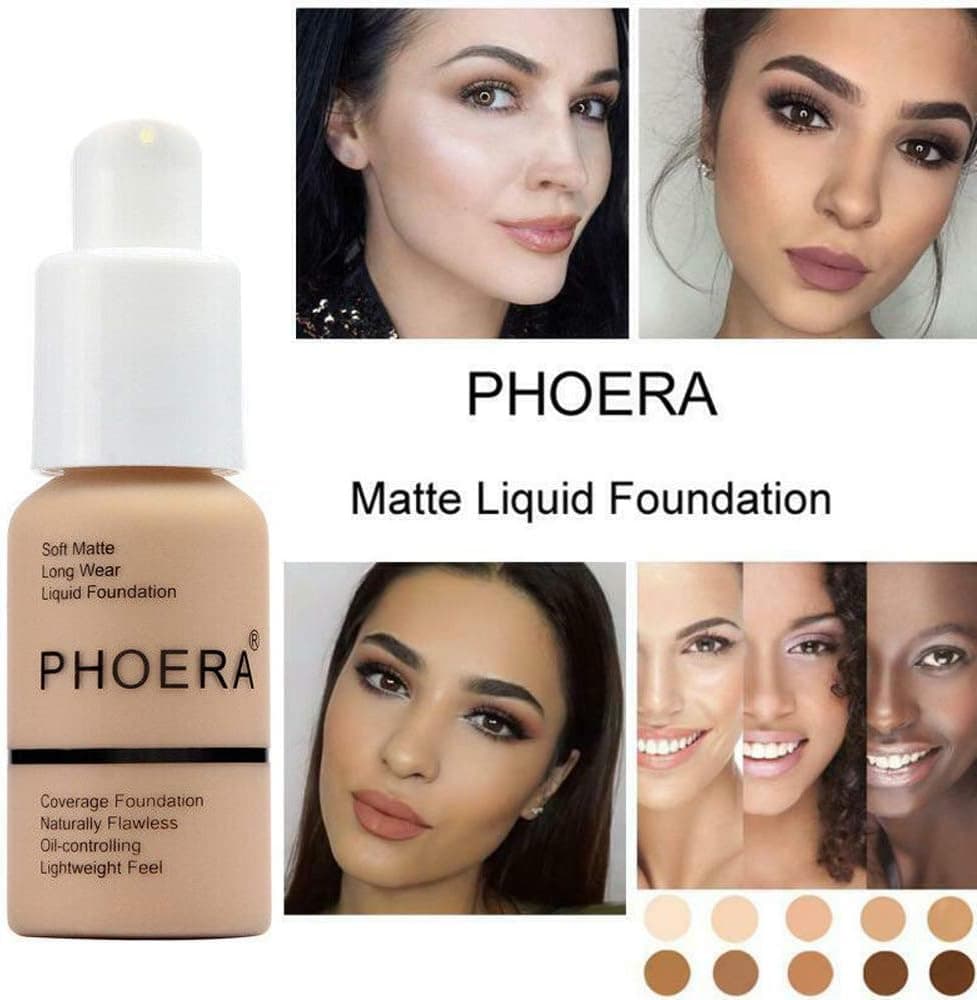 کرم پودر مایع Phoera پوشش کامل مات و کنترل چربی 30ml رنگ 104# Buff Beige کرم پودر مایع Phoera پوشش کامل مات و کنترل چربی 30ml رنگ 104# Buff Beige