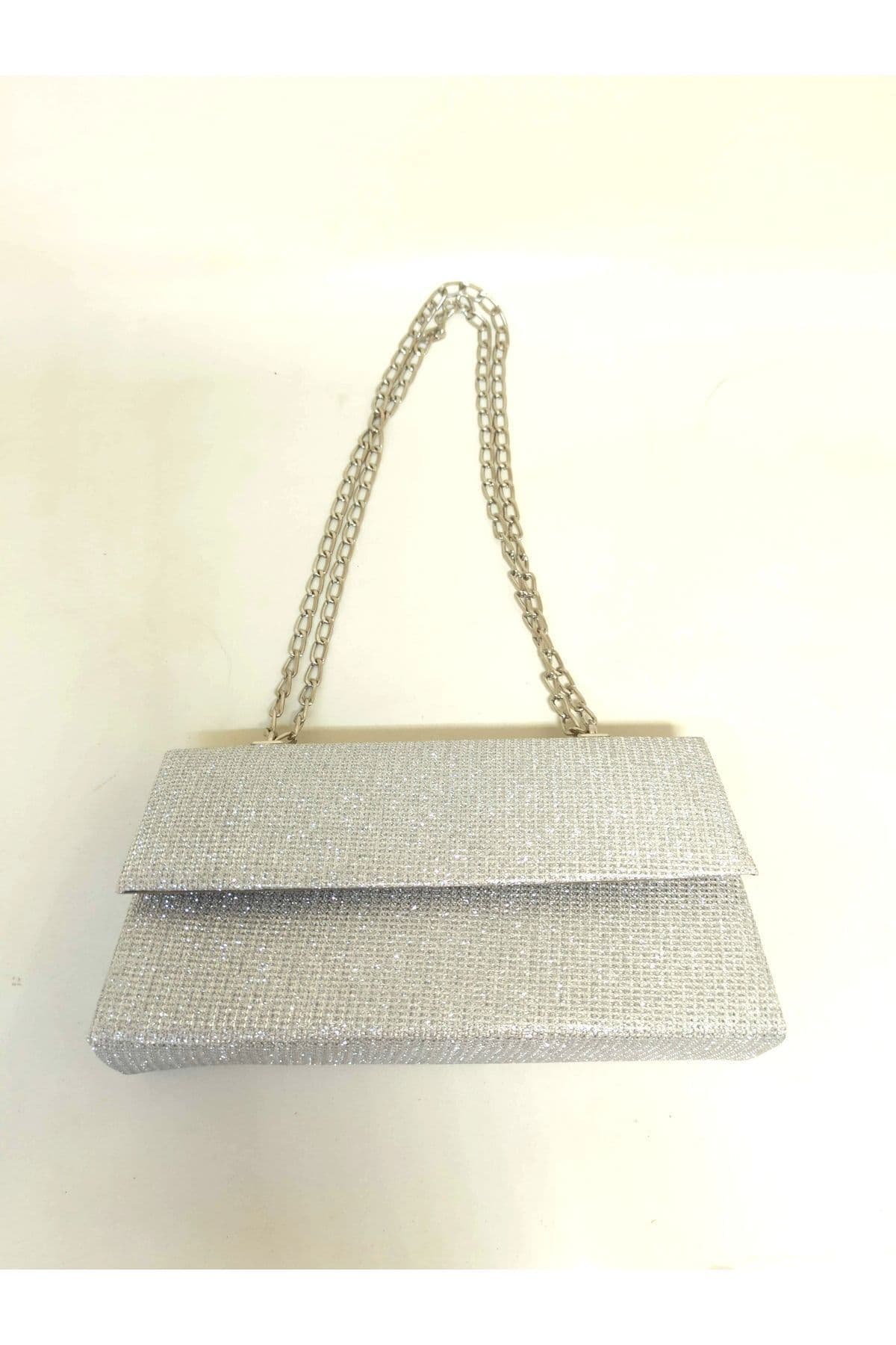 کیف مجلسی زنانه dizaynbag نقرهای زنجیردار پولکدار کیف مجلسی زنانه dizaynbag نقرهای زنجیردار پولکدار