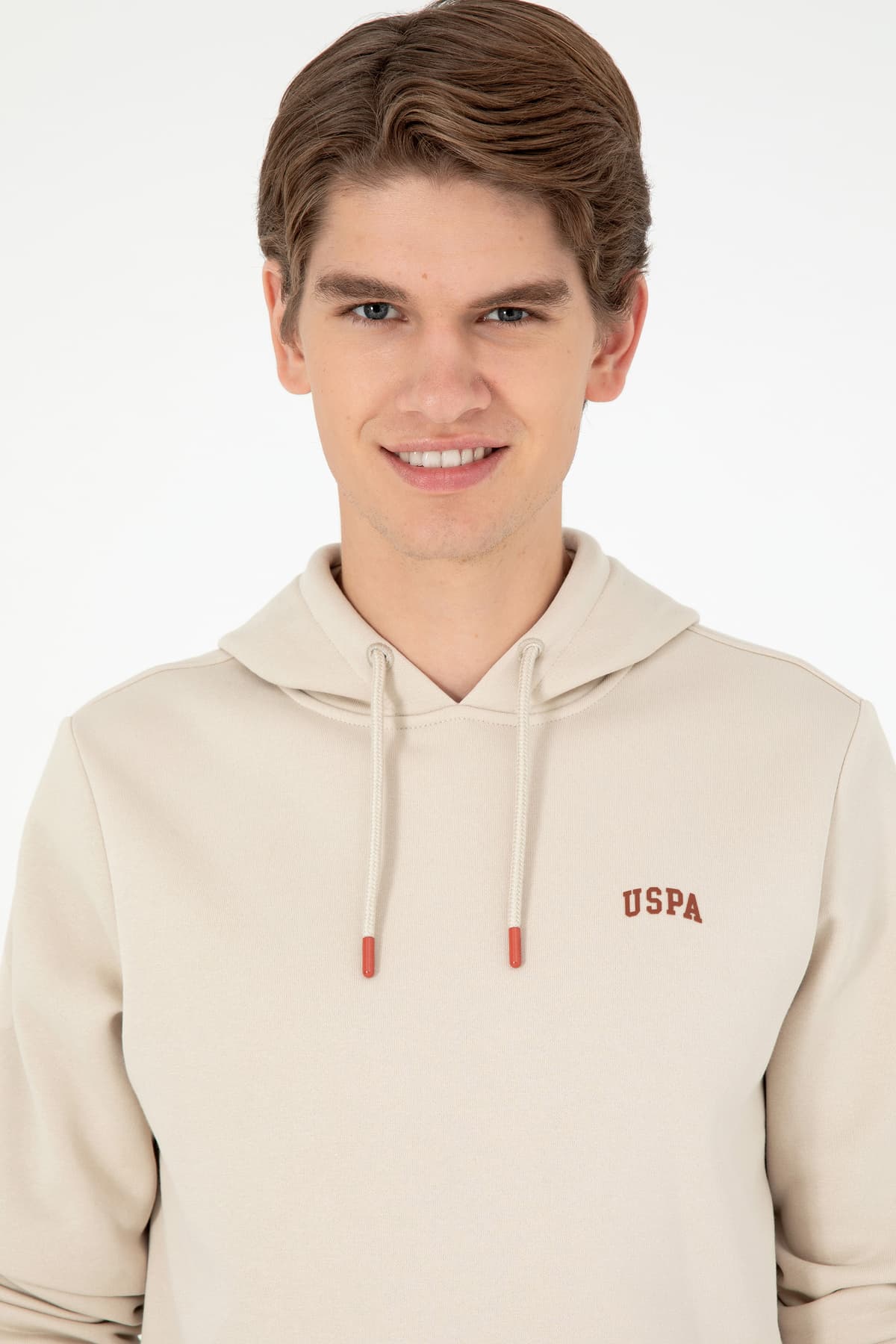 سوئیشرت مردانه U.S. Polo Assn. کلاهدار کرکی رنگ سنگی مدل 50295176-VR049 سوئیشرت مردانه U.S. Polo Assn. کلاهدار کرکی رنگ سنگی مدل 50295176-VR049