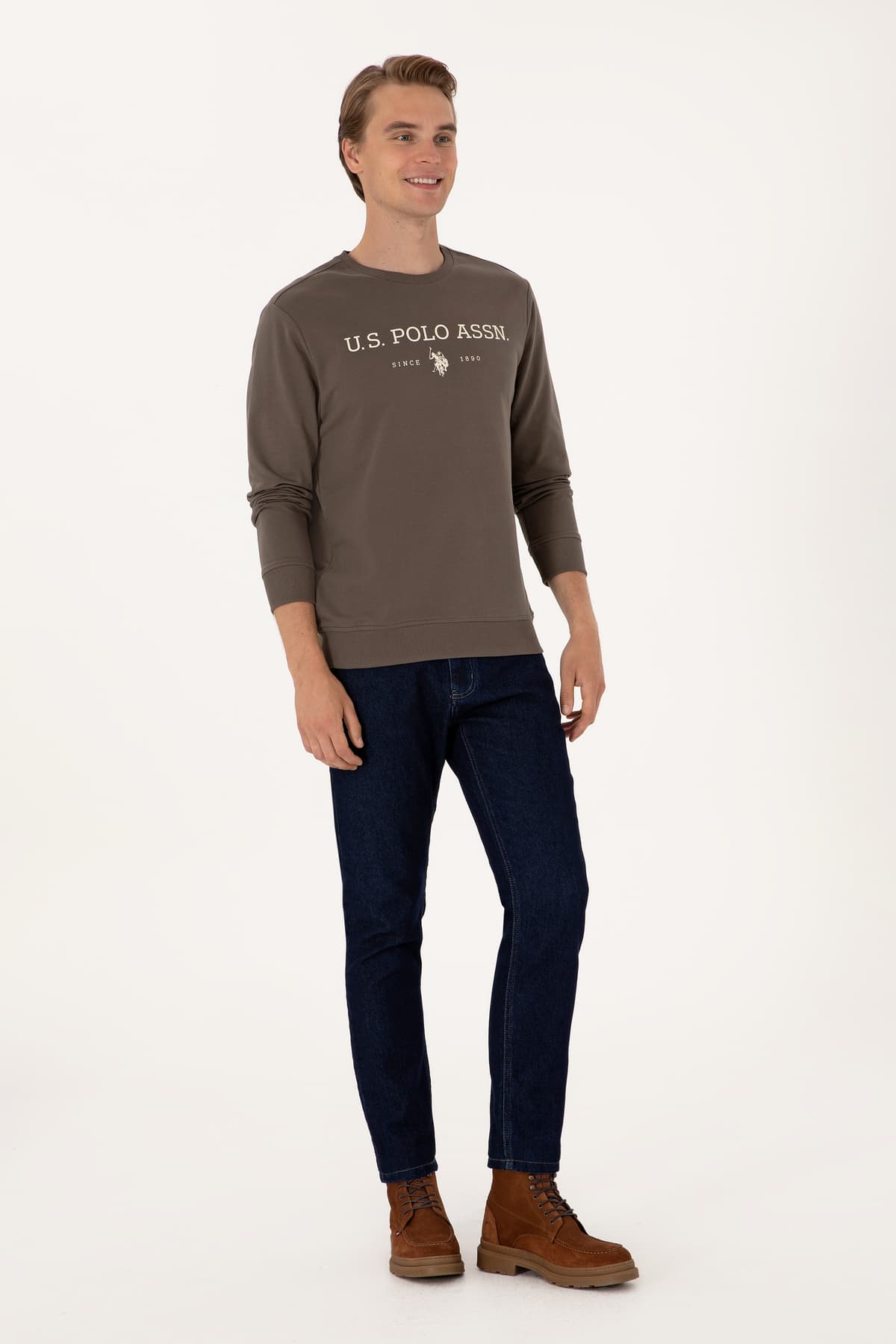 سوئیشرت مردانه U.S. Polo Assn. فیت معمولی یقه گرد ویزون نازک بیسیک مدل 50313743-VR052 سوئیشرت مردانه U.S. Polo Assn. فیت معمولی یقه گرد ویزون نازک بیسیک مدل 50313743-VR052