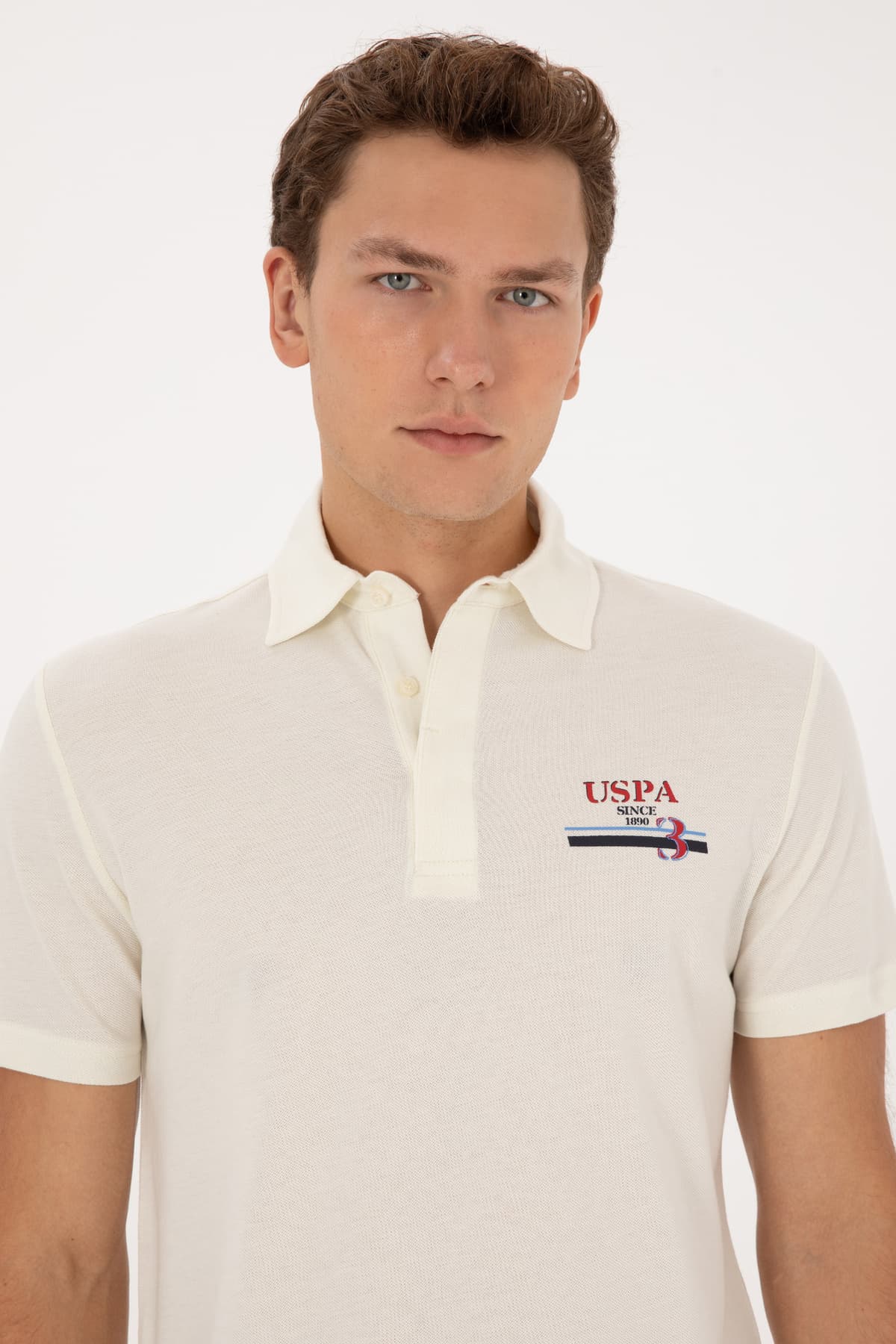 تیشرت مردانه U.S. Polo Assn. فیت معمولی یقه پولو کرم مدل 50324803-VR071 تیشرت مردانه U.S. Polo Assn. فیت معمولی یقه پولو کرم مدل 50324803-VR071