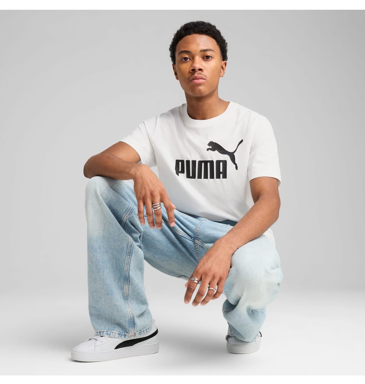 تیشرت مردانه Puma سفید مدل Essentials No 1 Logo تیشرت مردانه Puma سفید مدل Essentials No 1 Logo