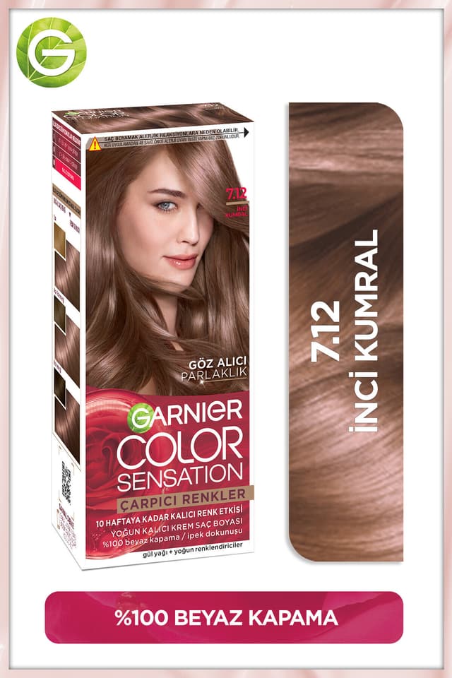 ست رنگ موی کرمی دائمی Garnier رنگ 7.12 بلوند مرواریدی با پوشش %100 سفیدی و درخشش ست رنگ موی کرمی دائمی Garnier رنگ 7.12 بلوند مرواریدی با پوشش %100 سفیدی و درخشش
