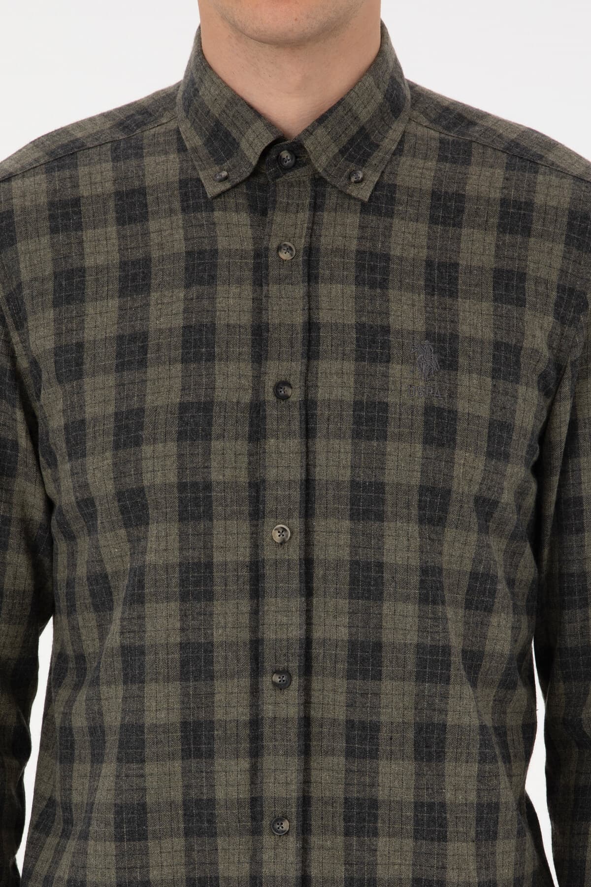 پیراهن مردانه آستینبلند U.S. Polo Assn. سبز خاکی روشن مدل 50308482-VR183 پیراهن مردانه آستینبلند U.S. Polo Assn. سبز خاکی روشن مدل 50308482-VR183