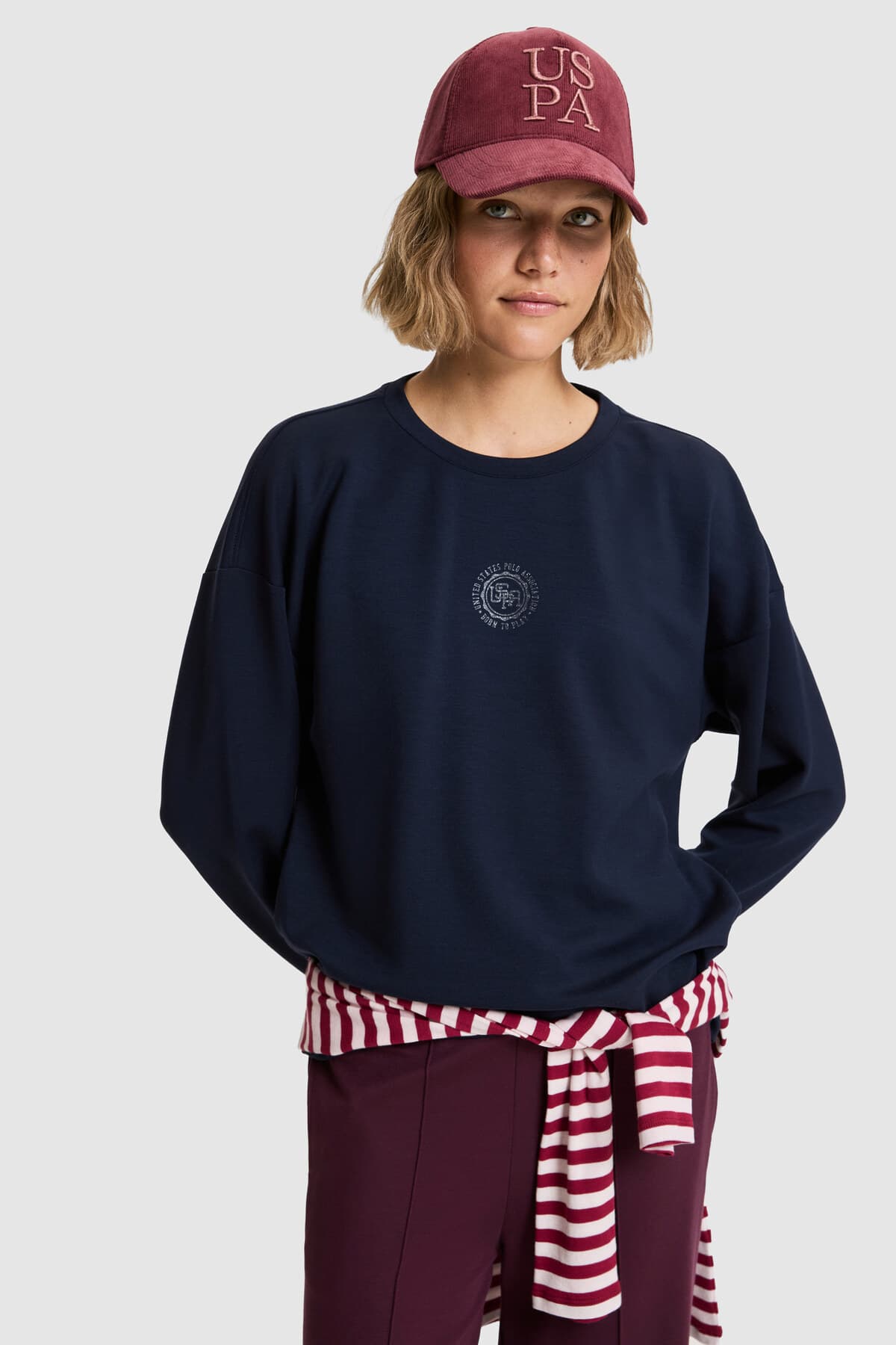 سوئیشرت زنانه U.S. Polo Assn. سرمهای مدل 50333243-VR033 سوئیشرت زنانه U.S. Polo Assn. سرمهای مدل 50333243-VR033