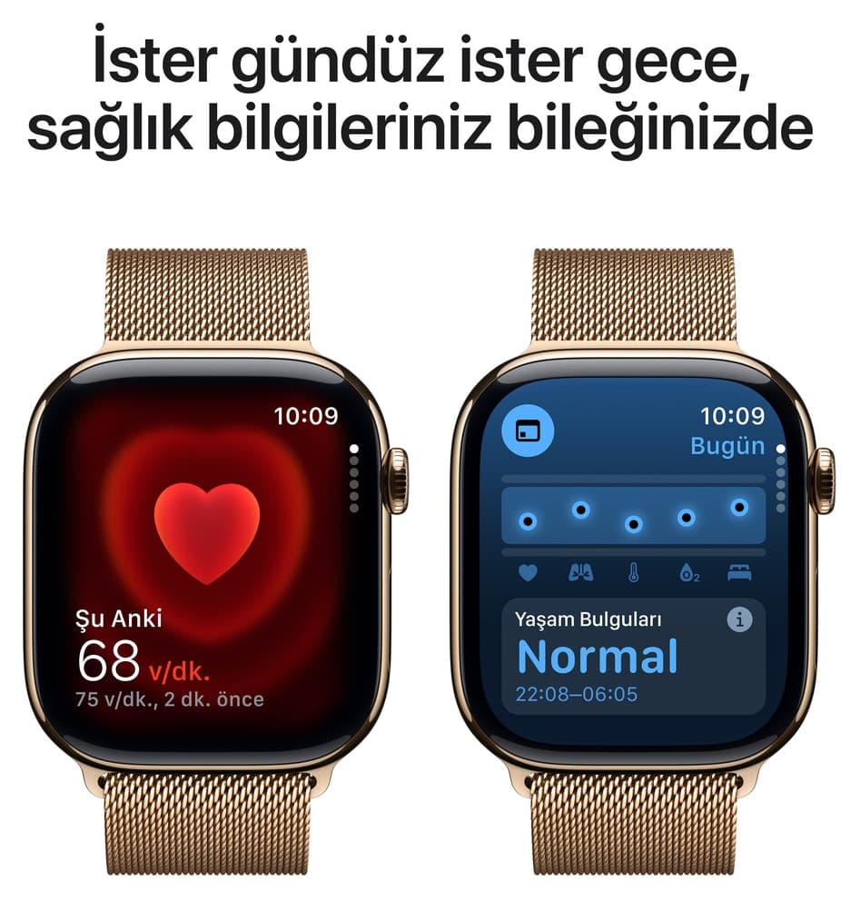 ساعت هوشمند Apple مدل Series 10 تیتانیوم طلایی GPS Cellular 42mm ساعت هوشمند Apple مدل Series 10 تیتانیوم طلایی GPS Cellular 42mm