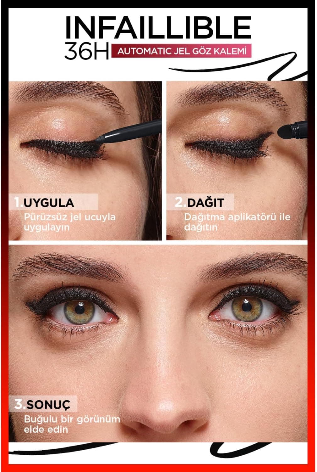 مداد چشم ژلی خودکاری L'Oreal Paris مدل Infaillible مشکی مات مداد چشم ژلی خودکاری L'Oreal Paris مدل Infaillible مشکی مات