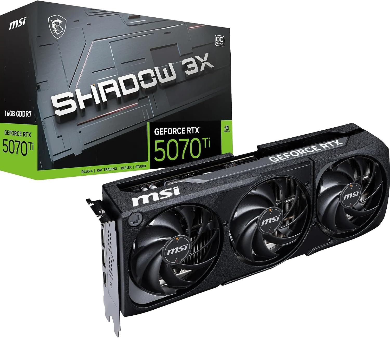 کارت گرافیک MSI GeForce RTX 5070 TI 16GB GDDR7 Shadow 3X OC کارت گرافیک MSI GeForce RTX 5070 TI 16GB GDDR7 Shadow 3X OC