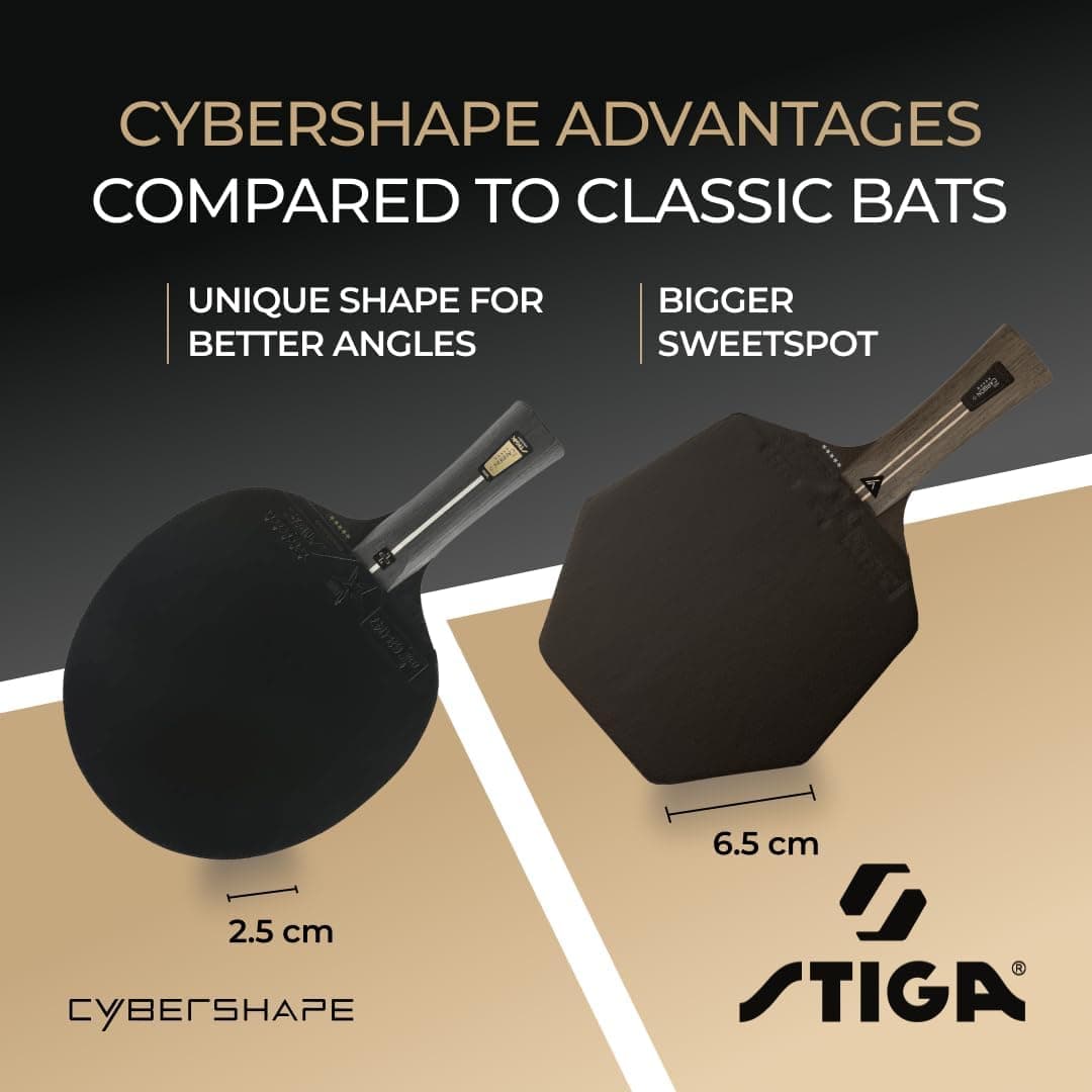 راکت پینگپنگ STIGA YONEX Cybershape سهستاره با طراحی ششضلعی راکت پینگپنگ STIGA YONEX Cybershape سهستاره با طراحی ششضلعی