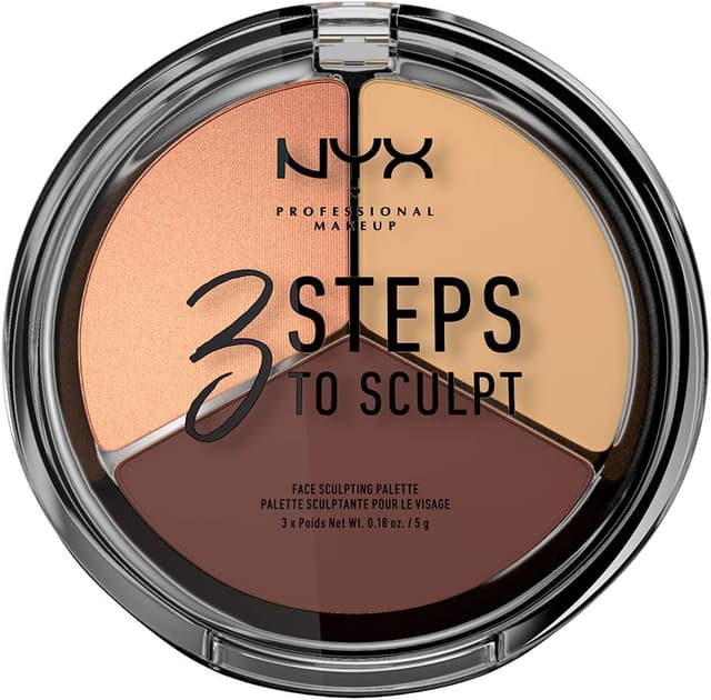 پالت کانتورینگ صورت NYX Professional Makeup 3 مرحلهای متوسط مدل 03 پالت کانتورینگ صورت NYX Professional Makeup 3 مرحلهای متوسط مدل 03